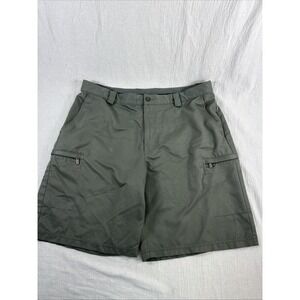 Izod Performance XFG Golf Shorts 36W X 9L, Dark Green Zip Pockets Preppy Outdoor